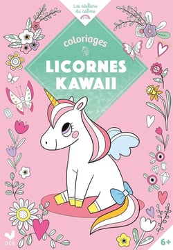 Coloriages licornes kawaii