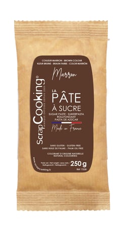 Pâte à sucre ScrapCooking® - Marron - 250 g