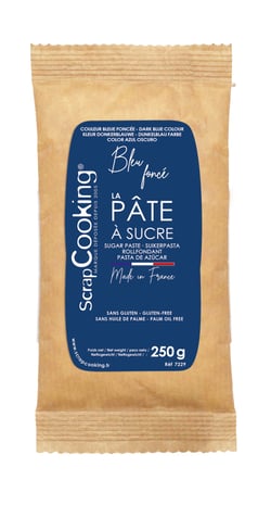 Pâte à sucre Scrapbooking - 250 g - bleu foncé