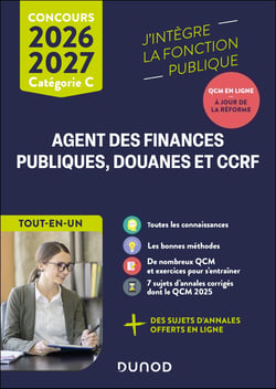 Concours commun Agent des finances publiques, douanes et CCRF - Catégorie C - Tout-en-un (édition 2026/2027)