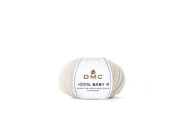 Pelote de fil à tricoter - DMC - 100 % Baby 4 - Blanc 102