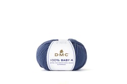 Pelote de fil à tricoter - DMC - 100 % Baby 4 - Bleu marine 111
