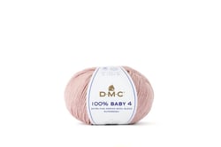 Pelote de fil à tricoter - DMC - 100 % Baby 4 - Rose 104