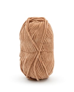 Pelote de fil à tricoter 100 % polyester - Phildar - Pingo Chenille - Camel