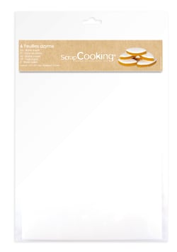 Lot de 6 feuilles azyme ScrapCooking®- 20 x 29 cm - 50 g