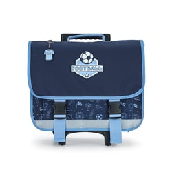 Cartable scolaire Cultura 41 cm - Bleu - Football - 2 compartiments