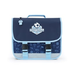 Cartable scolaire Cultura 38,5 cm - Bleu - Football - 2 compartiments
