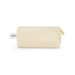 Trousse velours - Jaune pastel - Cultura