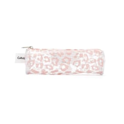 Trousse transparente ronde 1 compartiment - Leopard rose - Cultura