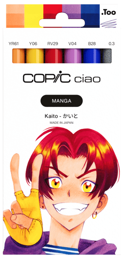 Lot de 6 marqueurs alcool Copic Ciao - Manga Kaito