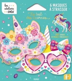 6 masques à strasser - Le bal des licornes