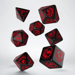 Lot de 7 dés - Dragons onyx