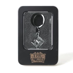 Porte-clé D6 Argent + lot de 7 mini dés métal 5 mm - Epic Forge