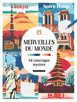 Merveilles du monde - 40 Coloriages Mystère