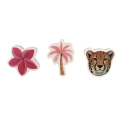 Lot de 3 gommes - Exotique - Cultura
