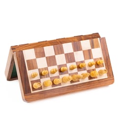 Échiquier pliant 13cm, Roi 19mm - Jeu de société à deux - Wilson Jeux