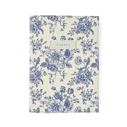 Carnet A5 - Couverture amovible fleurs bleues - Cultura
