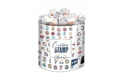 Lot de 102 mini tampons mousse Aladine - Mini alphabet