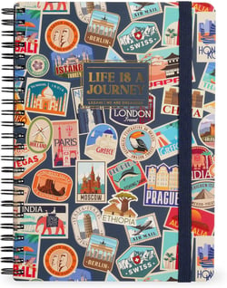 Carnet Legami - Multicolore – A4 21 x 29,7 cm – Life is a journey - 160 pages lignées