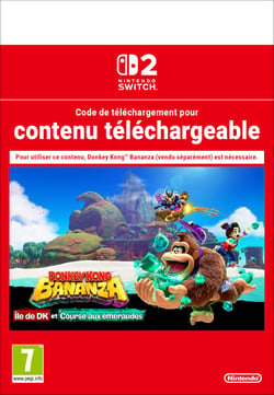 Code de téléchargement Donkey Kong Bananza île de DK et Course aux émeradues - Nintendo Switch 2