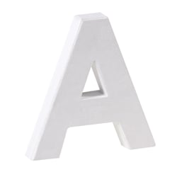 Lettre majuscule A - Carton maché - 12 cm - Créalia