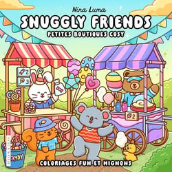 Snuggly Friends - Petites boutiques cosy - Nina Luma - Coloriages fun et mignons - Cosy colo