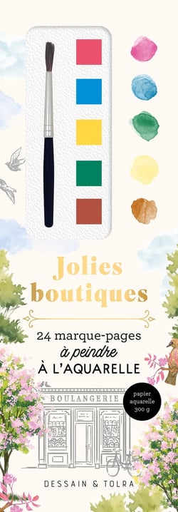 Marque-pages à peindre à l'aquarelle - Jolies boutiques