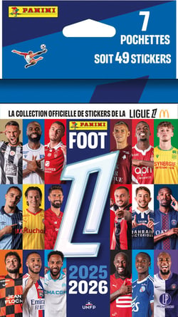 Foot 2025/2026 ligue 1 Mc Donald's blister 7 pochettes - Panini