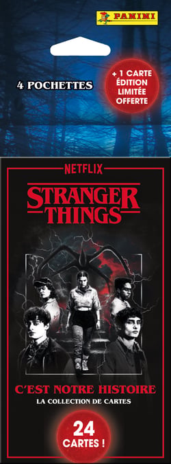Stranger Things  cartes à collectionner blister 4 pochettes + 1 carte édit limitée - Panini