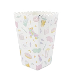 Lot de 8 boîtes à pop-corn - Pyjama party et irisé - Artyfêtes 