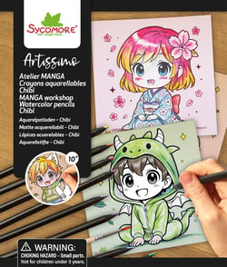 Atelier manga crayons aquarellables Chibi Artissimo - Sycomore