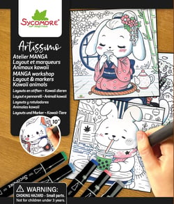 Atelier manga layout et marqueurs animaux kawaii Artissimo - Sycomore
