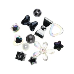 Perles kawaï noires x12 - Créalia
