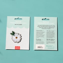 Ecusson thermocollant à paillettes -  Marguerite