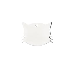 Médaillon à graver métal forme chat - Gravure laser et IR - Créalia
