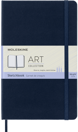 Carnet de croquis Moleskine - Bleu saphir  – Grand format - Pages unies