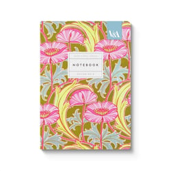 Carnet premium Ohh Deer - A5 14,8 x 21 cm – Neon Floral Pink Poppies - Pages lignées