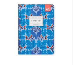 Carnet premium Ohh Deer - A5 14,8 x 21 cm – Neon Floral Blue Birds - Pages lignées