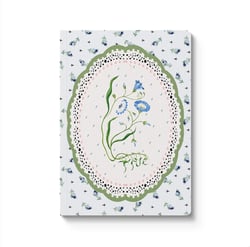 Carnet premium Ohh Deer - A6 10,5 x 14,8 cm – Blue & Cream Roots Vignette - Pages lignées