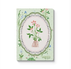 Carnet premium Ohh Deer - A5 14,8 x 21 cm – Green Roots Vignette - Pages lignées