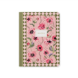 Carnet premium Ohh Deer - B6 12,5 x 17,6 cm – Pink Poppies - Pages lignées