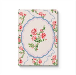 Carnet premium Ohh Deer - A5 10,5 x 14,8 cm – Rose Flutter Stripe - Pages lignées