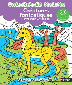 Créatures fantastiques Lettres et nombres GS - Coloriages malins