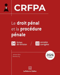 CRFPA 2026 : Le droit pénal et la procédure pénale (3e édition)