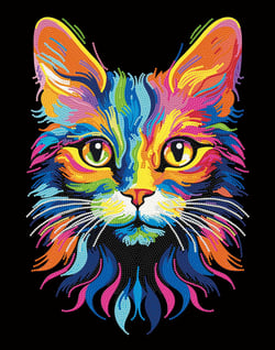 Kit Diamond painting Diamond Dotz - Néon Noir - Chat