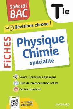 Spécial bac : Fiches Physique-Chimie : Terminale - Tout le programme en 60 fiches, cours ultra-visuels, schémas-bilans, exercices, quiz et Grand oral (édition 2026)