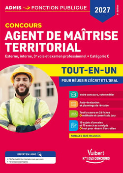 Concours Agent de maîtrise territorial 2027 - Tout-en-un : Externe, interne, 3e concours, examen professionnel -  Catégorie C (édition 2027)