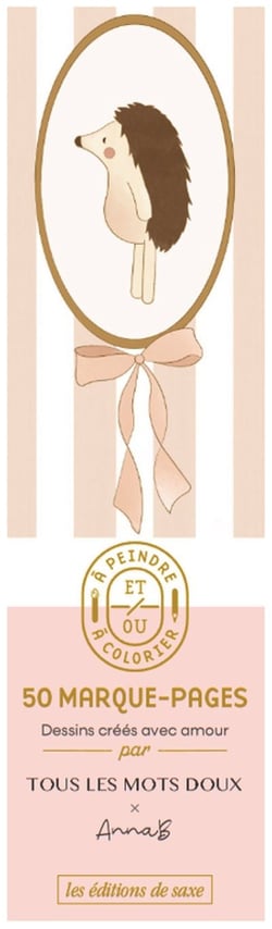 Marque-pages à colorier par Annab et Tous les mots doux