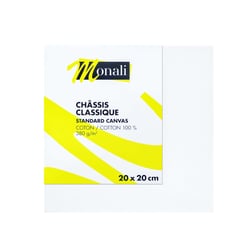 Châssis classique - Coton 100% - 380 g/m² - 20 x 20 cm - Monali