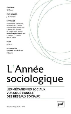 Revue L'Année sociologique n.76 (édition 2026)